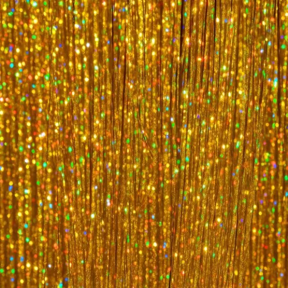 Hårslingor Glitter Guld (3-pack/50 cm)