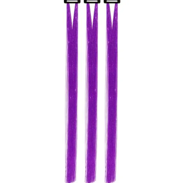 Hårslingor Glitter Lila (3-pack/͏50 cm)