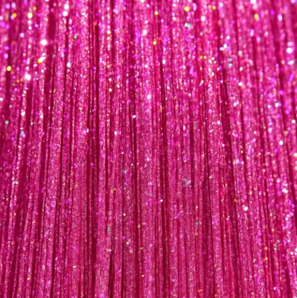 Hårslingor Glitter Rosa (3-pack/͏50 cm)