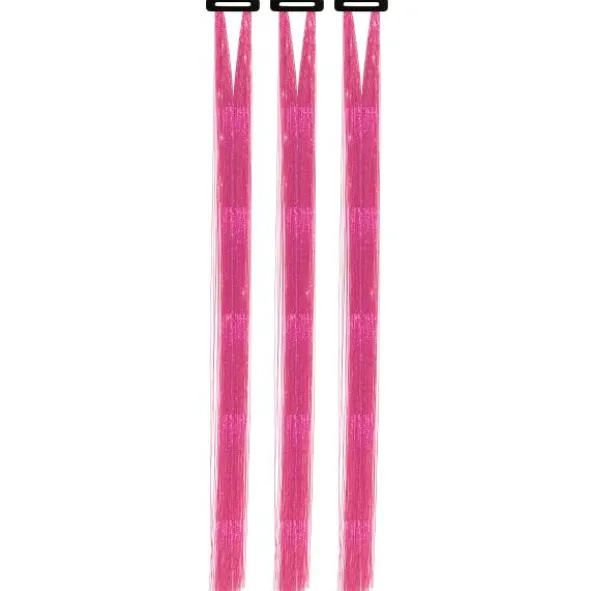 Hårslingor Glitter Rosa (3-pack/͏50 cm)