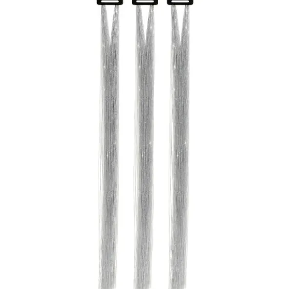 Hårslingor Glitter Silver (3-pack/͏50 cm)