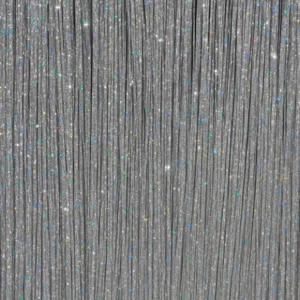 Hårslingor Glitter Silver (3-pack/͏50 cm)