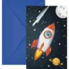 Inbjudningskort Space Rocket