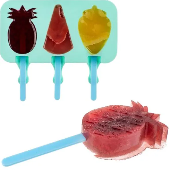 Isglassform Silikon Frukter