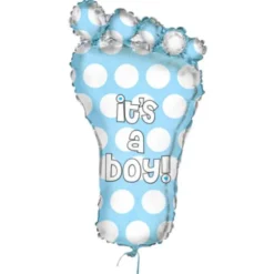 It's A Boy Ballong Ljusblå & Silver