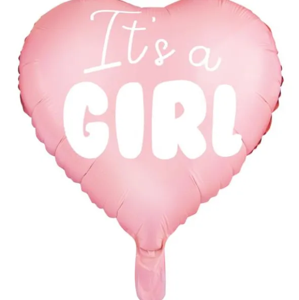 It's A Girl Hjärtformad Ballong