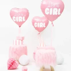 It's A Girl Hjärtformad Ballong