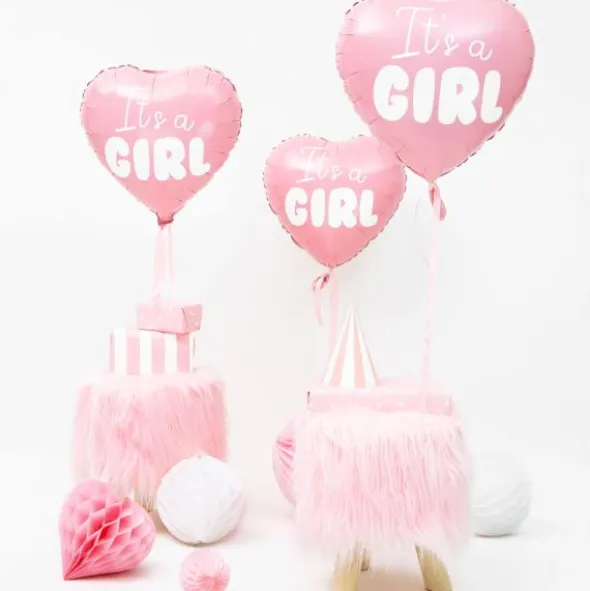 It's A Girl Hjärtformad Ballong