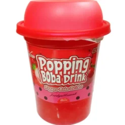 Jordgubbsdryck med Poppar Boba 350 ml