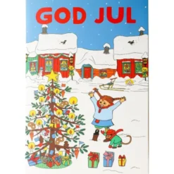 Julkort Pippi Långstrump