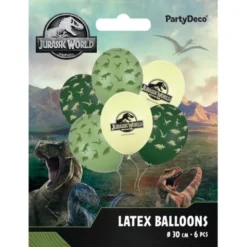 Jurassic World Latexballonger 30 cm 6-pack