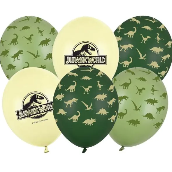 Jurassic World Latexballonger 30 cm 6-pack