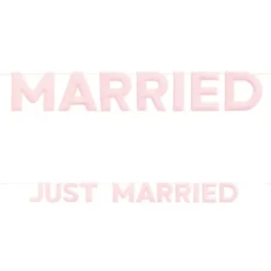 Just Married Girlang i Tyg Rosa
