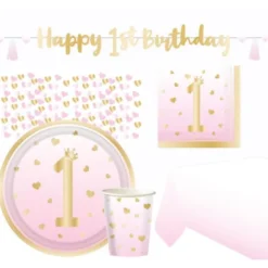 Kalaspaket 1 år Rosa/Guld 35-pack