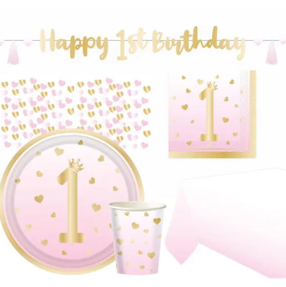 Kalaspaket 1 år Rosa/Guld 35-pack