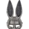 Kanin Halvmask med Strass