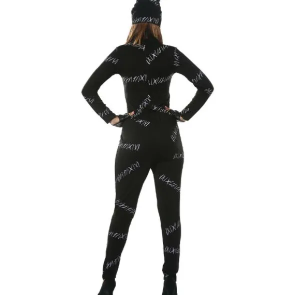 Katt Maskeraddräkt Svartvit (Medium (38-40))