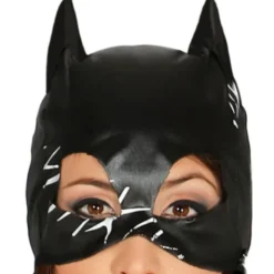 Katt Maskeraddräkt Svartvit (Medium (38-40))
