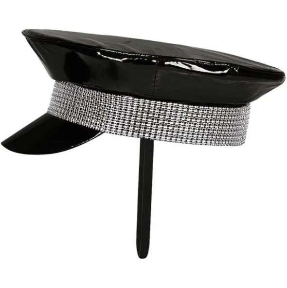 Keps Svart med Strass