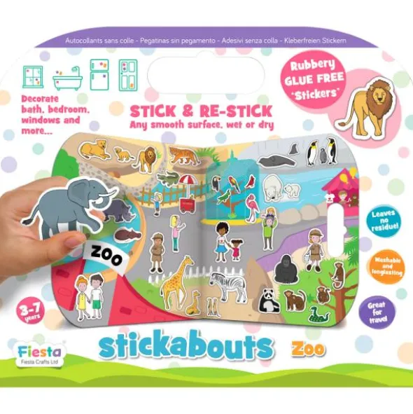 Klistermärkesbok Zoodjur