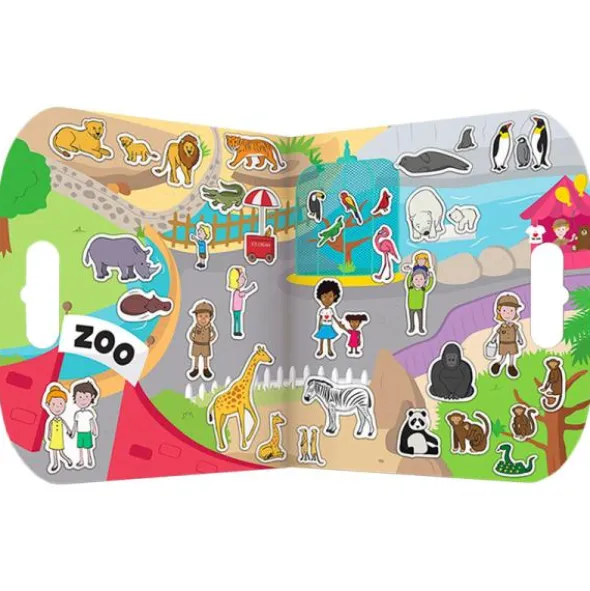 Klistermärkesbok Zoodjur