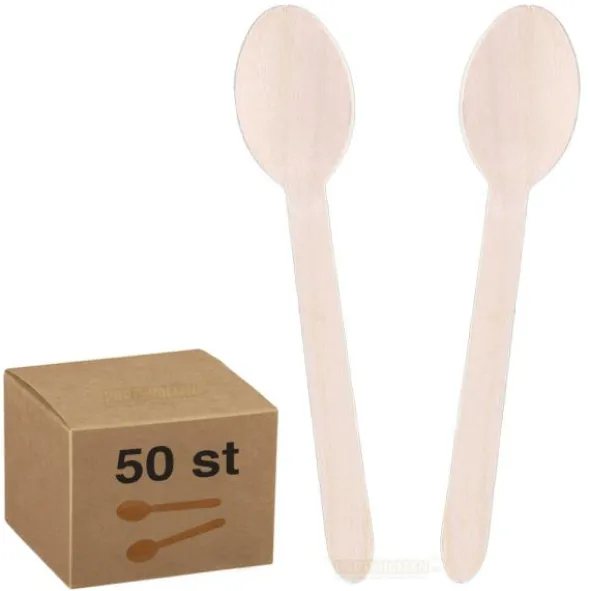 Komposterbara Träskedar 50-pack
