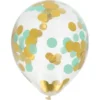 Konfettiballonger Guld & Mint