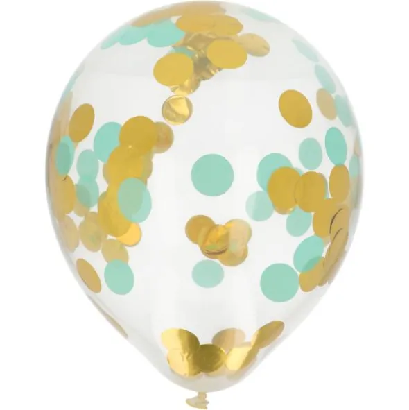 Konfettiballonger Guld & Mint