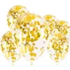 Konfettiballonger Guld 6-pack