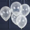 Konfettiballonger med Silver Strån