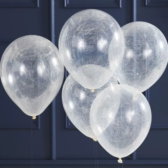Konfettiballonger med Silver Strån