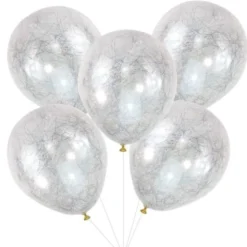 Konfettiballonger med Silver Strån
