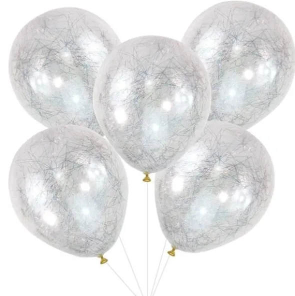 Konfettiballonger med Silver Strån