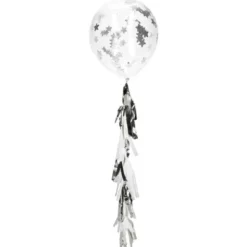 Konfettiballonger med Tofsar Silver