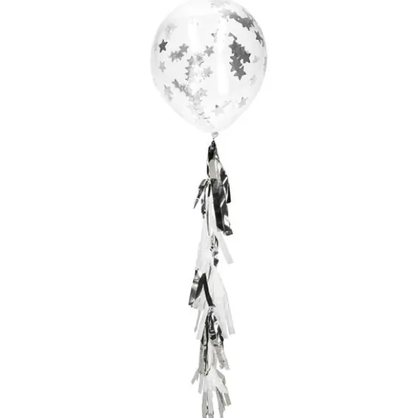 Konfettiballonger med Tofsar Silver
