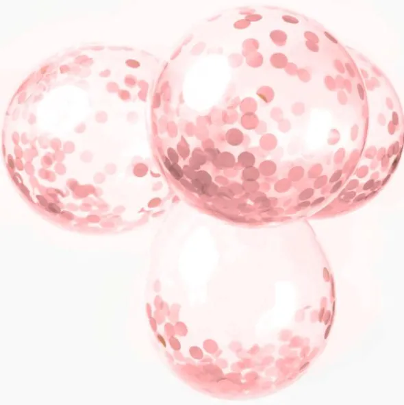 Konfettiballonger Prickar Roséguld