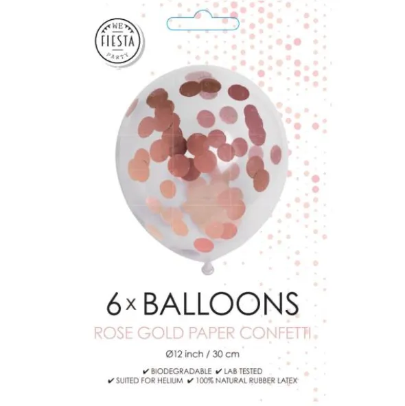Konfettiballonger Prickar Roséguld