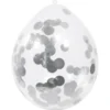 Konfettiballonger Prickar Silver Dot