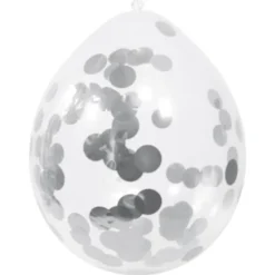 Konfettiballonger Prickar Silver Dot