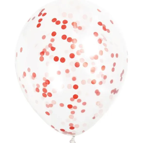 Konfettiballonger Röd