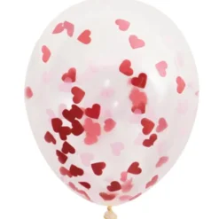 Konfettiballonger Röda & Rosa Hjärtan