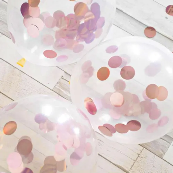 Konfettiballonger Roséguld