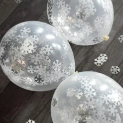 Konfettiballonger Snöflingor