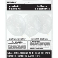 Konfettiballonger Vit