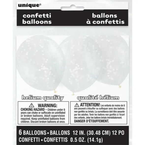 Konfettiballonger Vit
