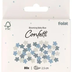 Konfetti Blommor Blågrå/Puderblå/Beige 80-pack