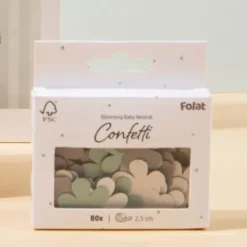 Konfetti Blommor Brungrå/Grön/Beige 80-pack