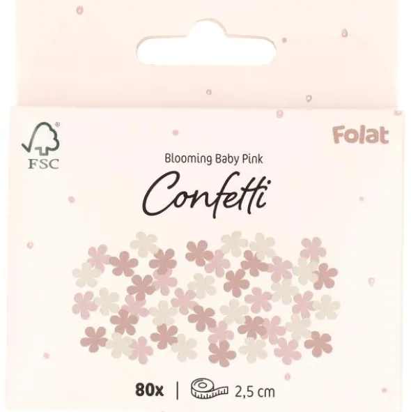Konfetti Blommor Rosabrun/Gammalrosa/Beige 80-pack