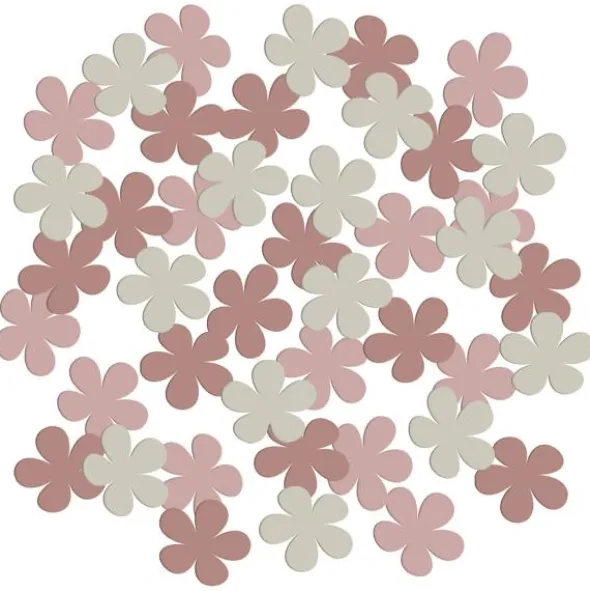 Konfetti Blommor Rosabrun/Gammalrosa/Beige 80-pack