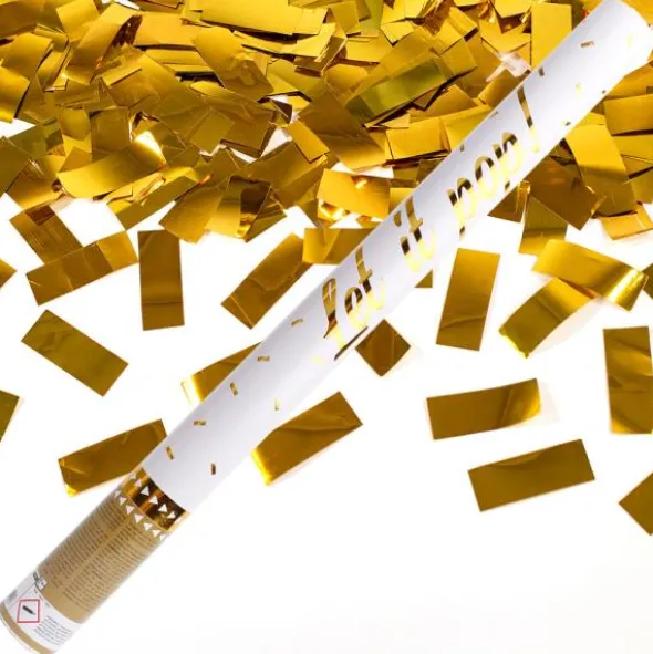Konfettikanon Guld Folie 60 cm